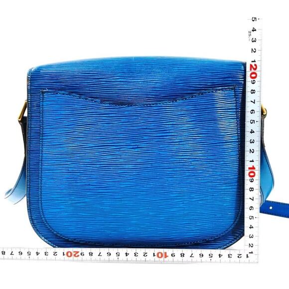 Louis Vuitton St Cloud Shoulder Crossbody Blue Leather 8905VI - Picture 2 of 9